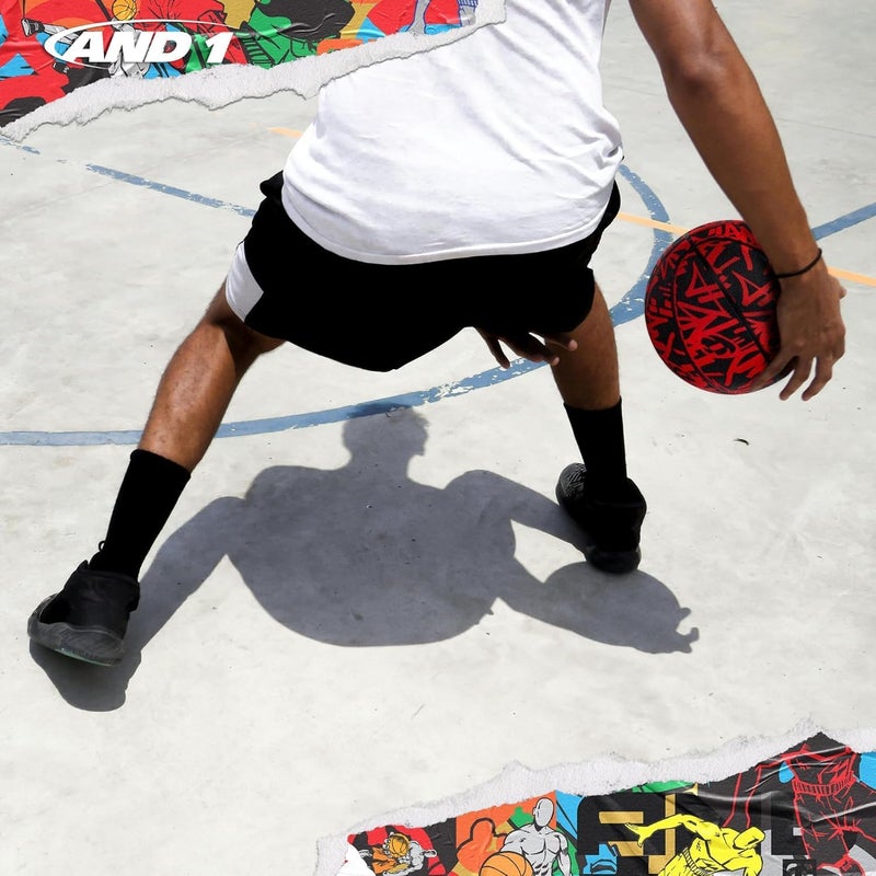 And1 Street Ink Rubber Basketball: Official Regulation Size 7 (29.5 inches) Rubber Basketball - Deep Channel Construction Streetball, Made for Indoor Outdoor - Image 4